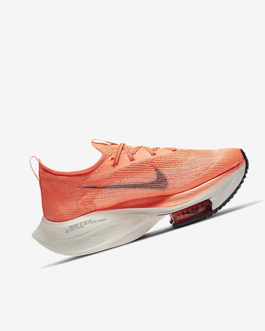 Zapatillas Running Nike Air Zoom Alphafly NEXT% Flyknit Mujer Mango Claro Metal Rojas Marrones Negras | AR4691