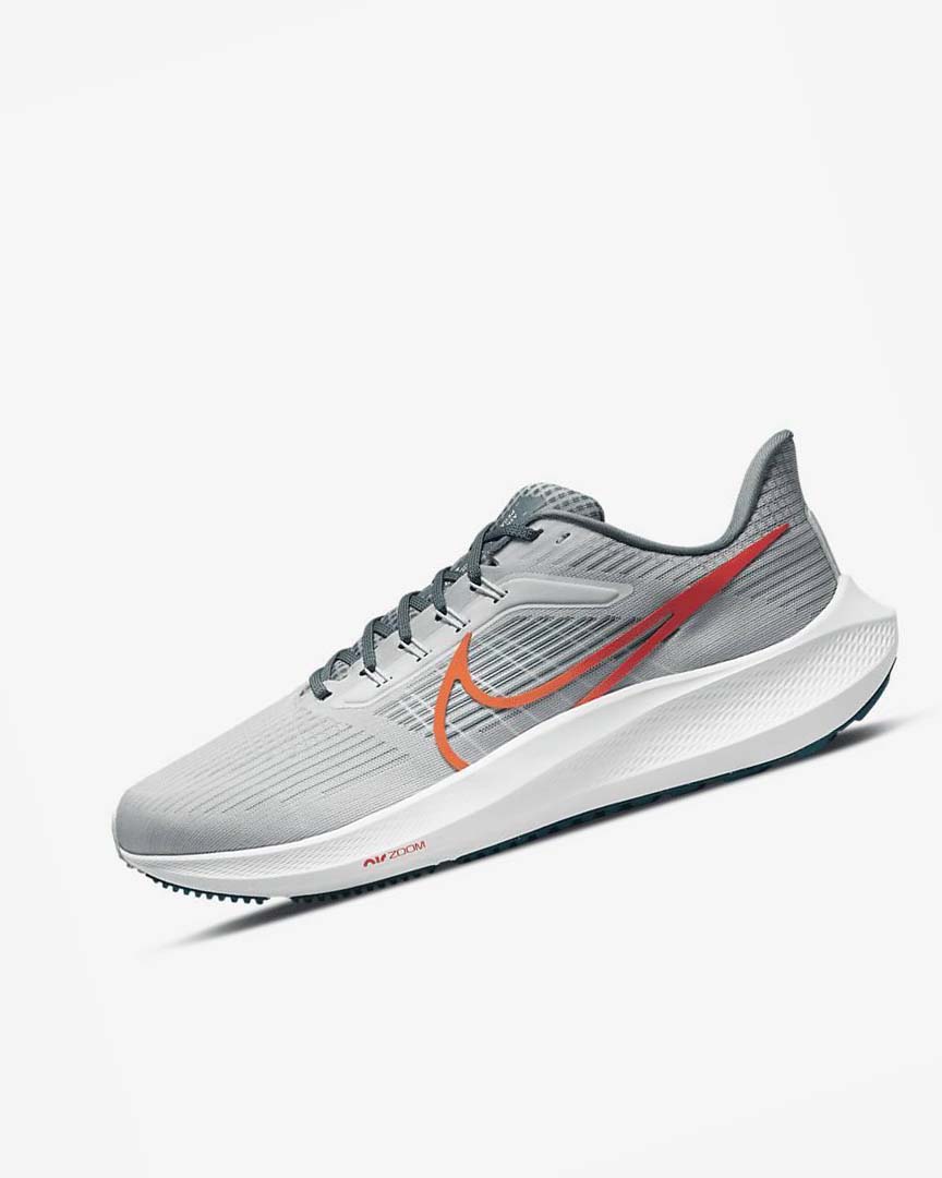 Zapatillas Running Nike Air Zoom Pegasus 39 Hombre Plateadas Naranjas | AR2304