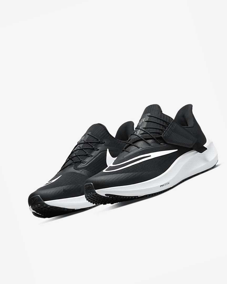 Zapatillas Running Nike Air Zoom Pegasus 39 FlyEase Hombre Negras Gris Oscuro Blancas | AR2513