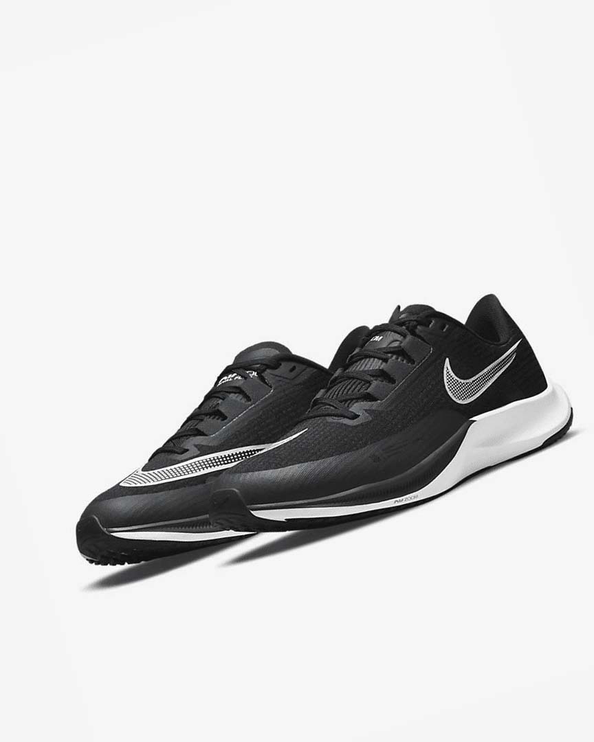 Zapatillas Running Nike Air Zoom Rival Fly 3 Hombre Negras Gris Oscuro Blancas | AR2792