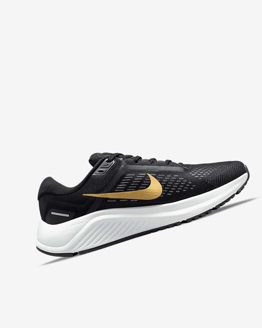 Zapatillas Running Nike Air Zoom Structure 24 Mujer Negras Gris Oscuro Metal Doradas | AR2848