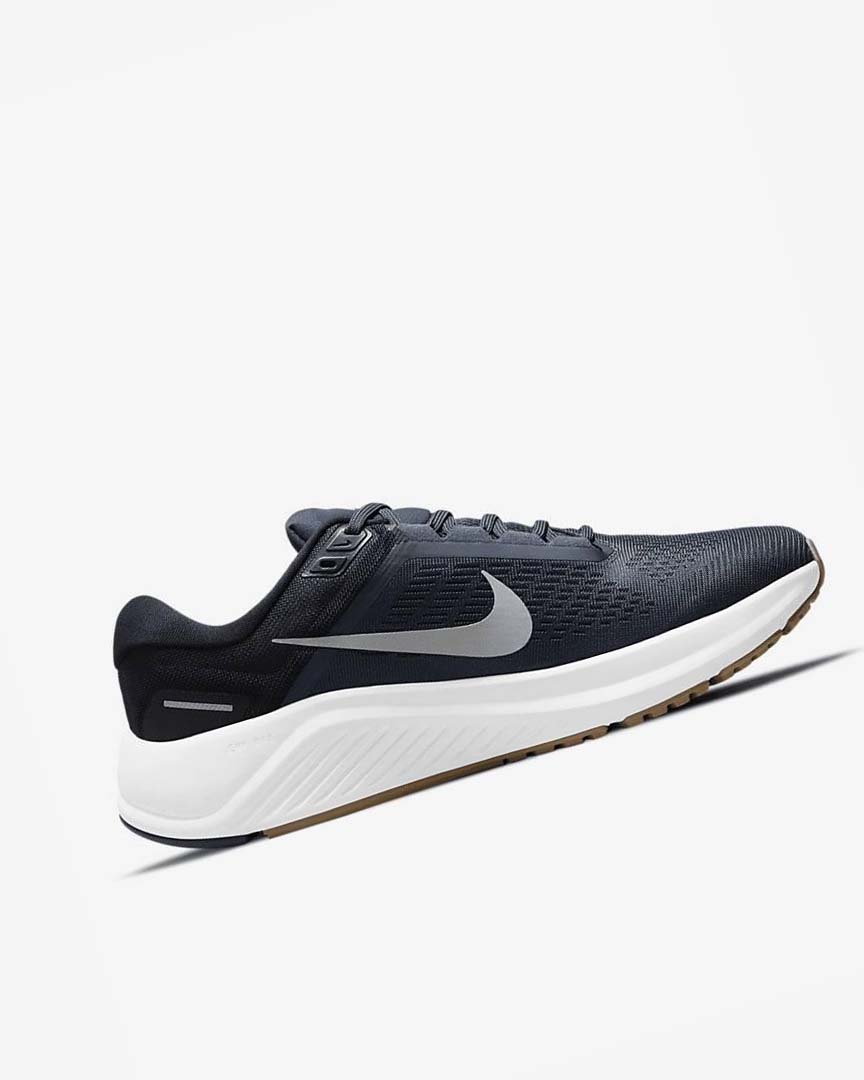 Zapatillas Running Nike Air Zoom Structure 24 Hombre Azules Negras Obsidian Oscuro Gris | AR5421