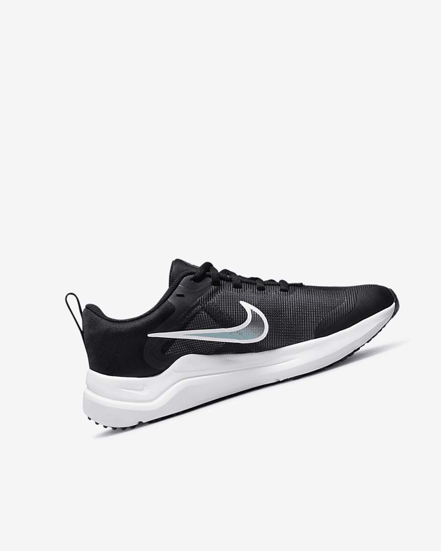 Zapatillas Running Nike Downshifter 12 Niña Negras Gris Oscuro Blancas | AR4688