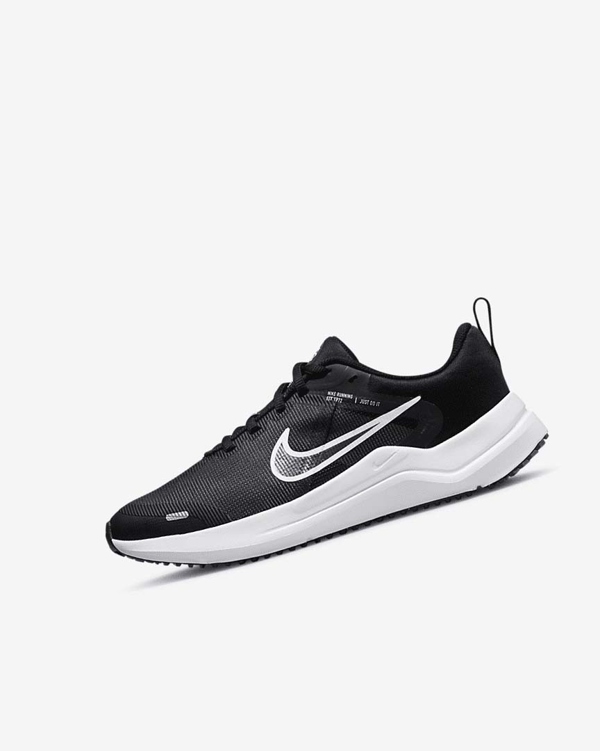 Zapatillas Running Nike Downshifter 12 Niña Negras Gris Oscuro Blancas | AR4688