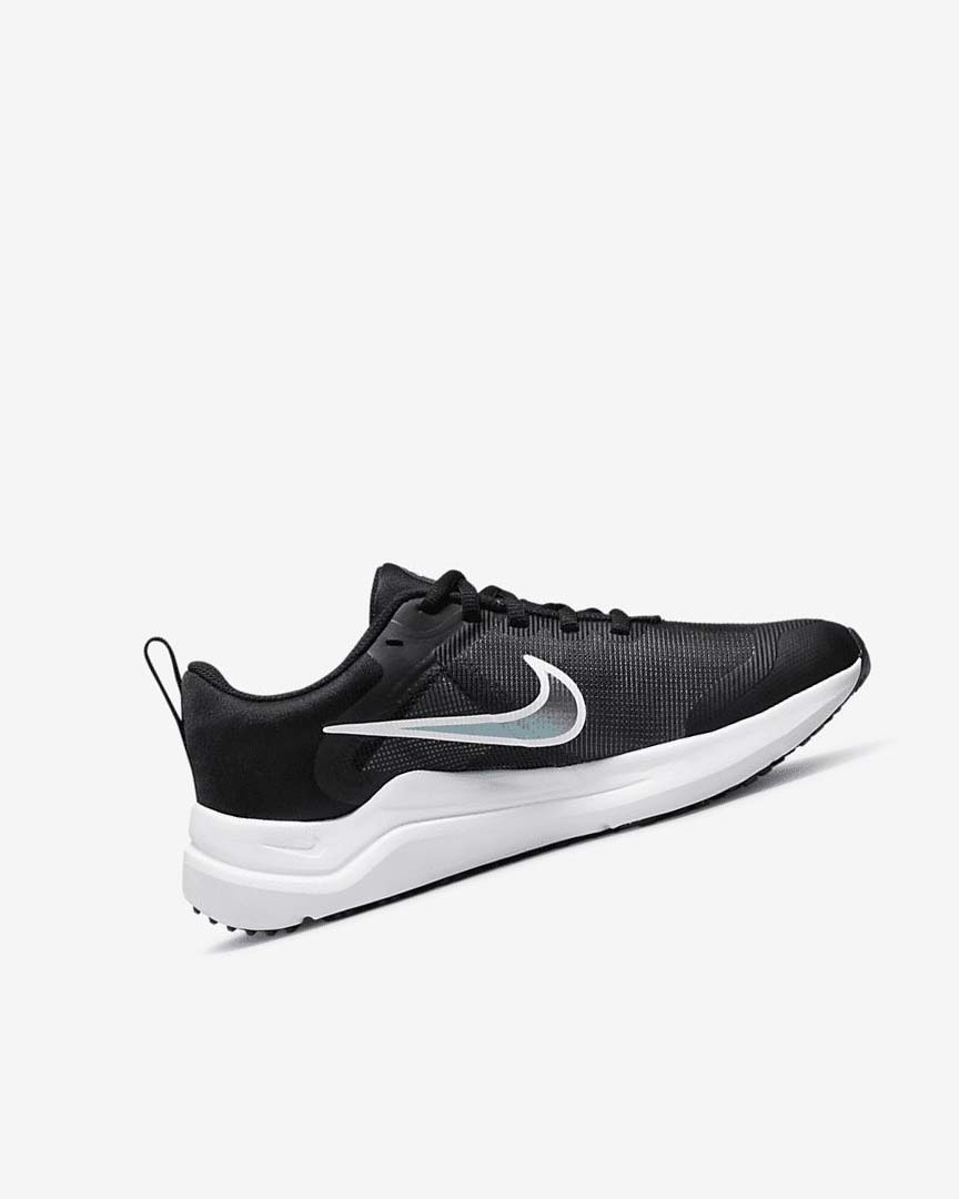 Zapatillas Running Nike Downshifter 12 Niño Negras Gris Oscuro Blancas | AR5406