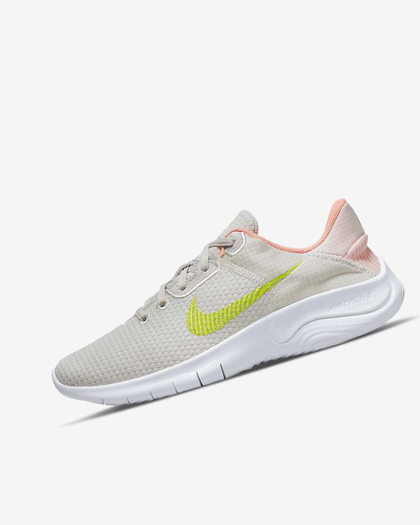 Zapatillas Running Nike Flex Experience Run 11 Next Nature Mujer Beige Claro Rojas Verde | AR2523