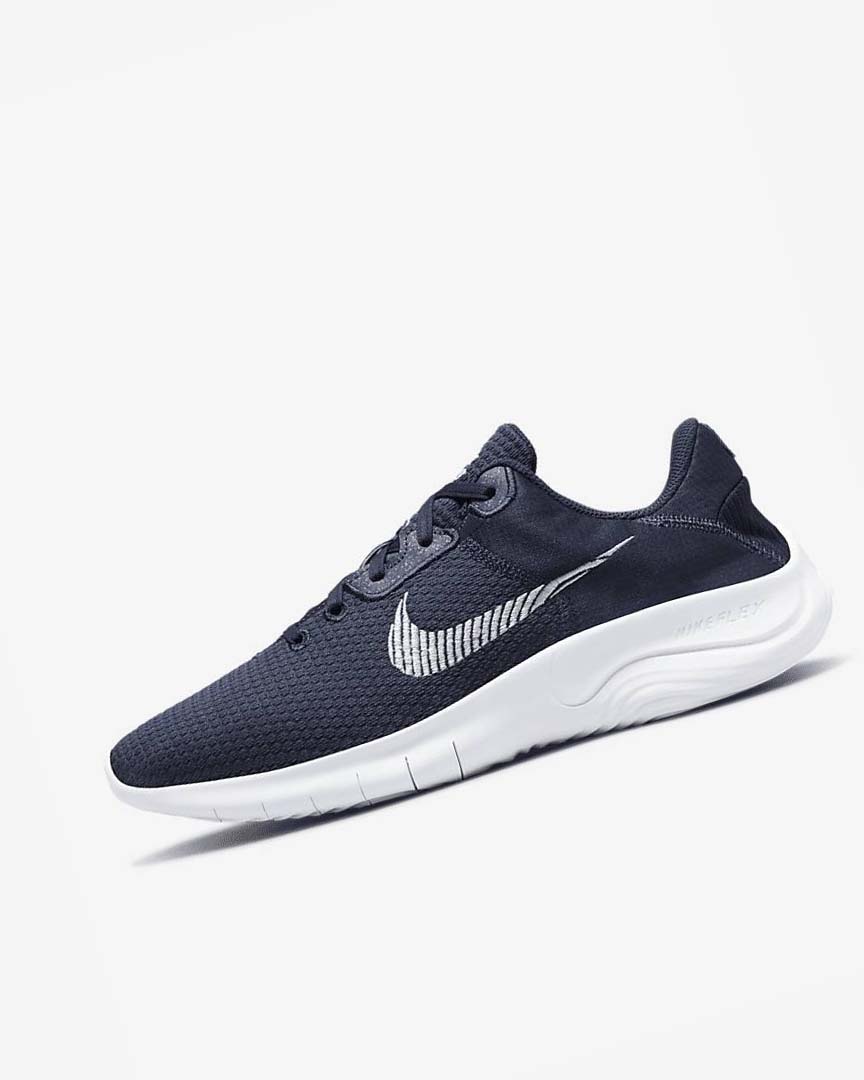 Zapatillas Running Nike Flex Experience Run 11 Next Nature Hombre Azul Marino Obsidian Oscuro Blancas | AR3036