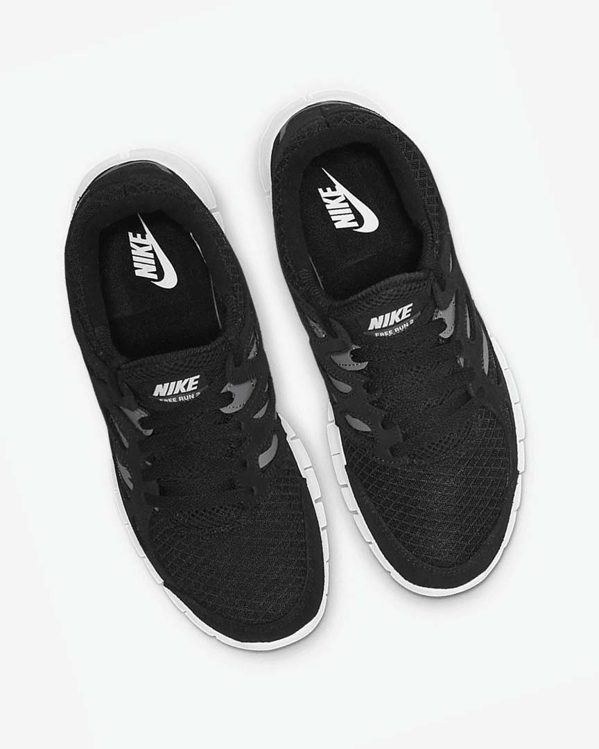 Zapatillas Running Nike Free Run 2 Hombre Negras Gris Oscuro Blancas | AR3203