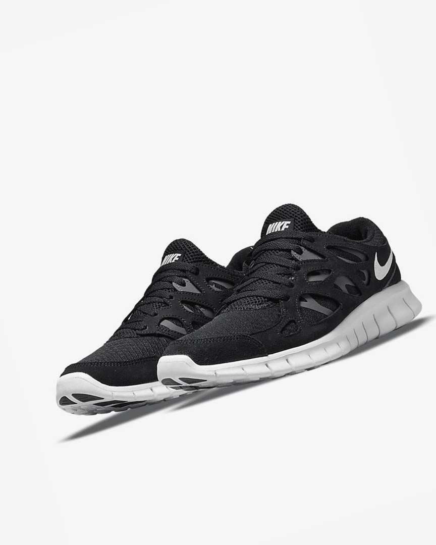 Zapatillas Running Nike Free Run 2 Hombre Negras Gris Oscuro Blancas | AR3203