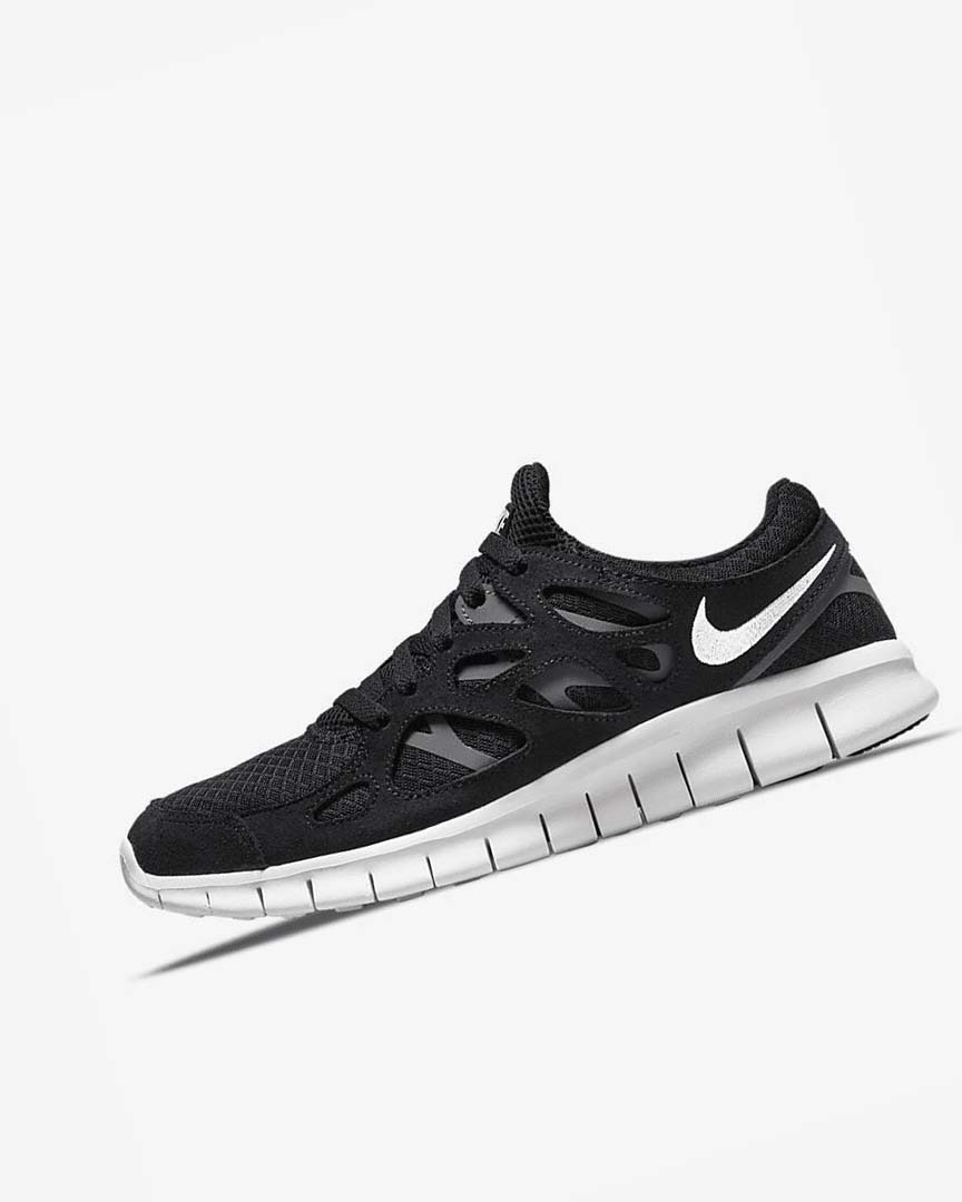 Zapatillas Running Nike Free Run 2 Hombre Negras Gris Oscuro Blancas | AR3203