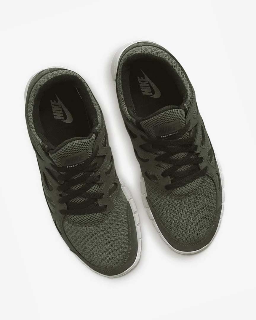 Zapatillas Running Nike Free Run 2 Hombre Verde Oliva Negras | AR4890