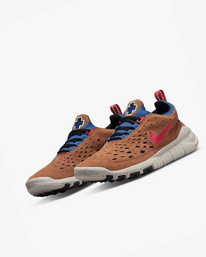 Zapatillas Running Nike Free Run Trail Hombre Azules Creme Claro Rojas | AR4489