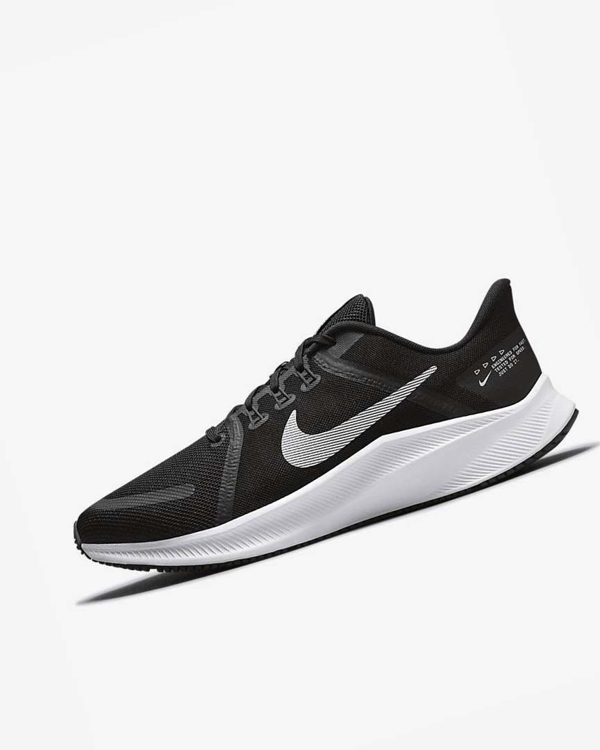 Zapatillas Running Nike Quest 4 Hombre Negras Gris Oscuro Blancas | AR2787