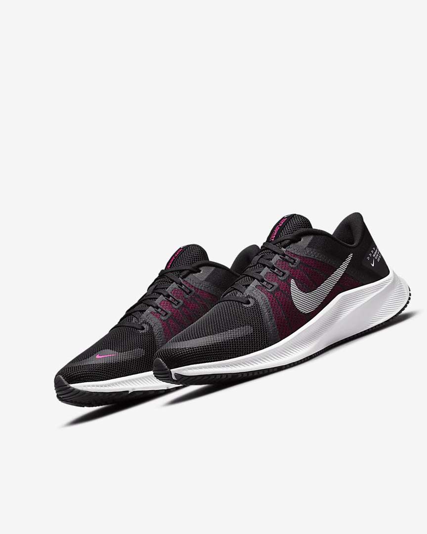 Zapatillas Running Nike Quest 4 Mujer Negras Rosas Gris Oscuro Blancas | AR3237