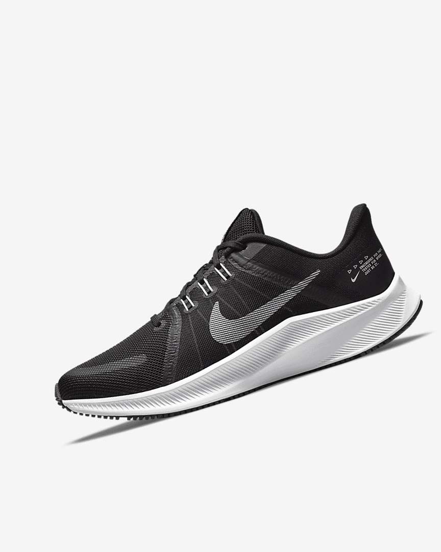 Zapatillas Running Nike Quest 4 Mujer Negras Gris Oscuro Blancas | AR4788