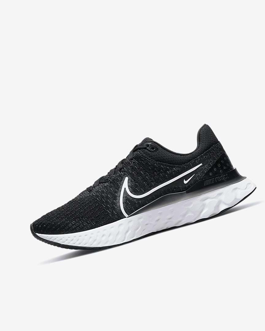 Zapatillas Running Nike React Infinity Run Flyknit 3 Mujer Negras Blancas | AR2355