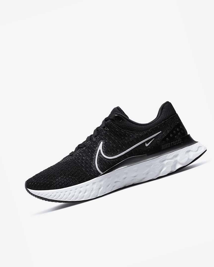 Zapatillas Running Nike React Infinity Run Flyknit 3 Hombre Negras Blancas | AR3268