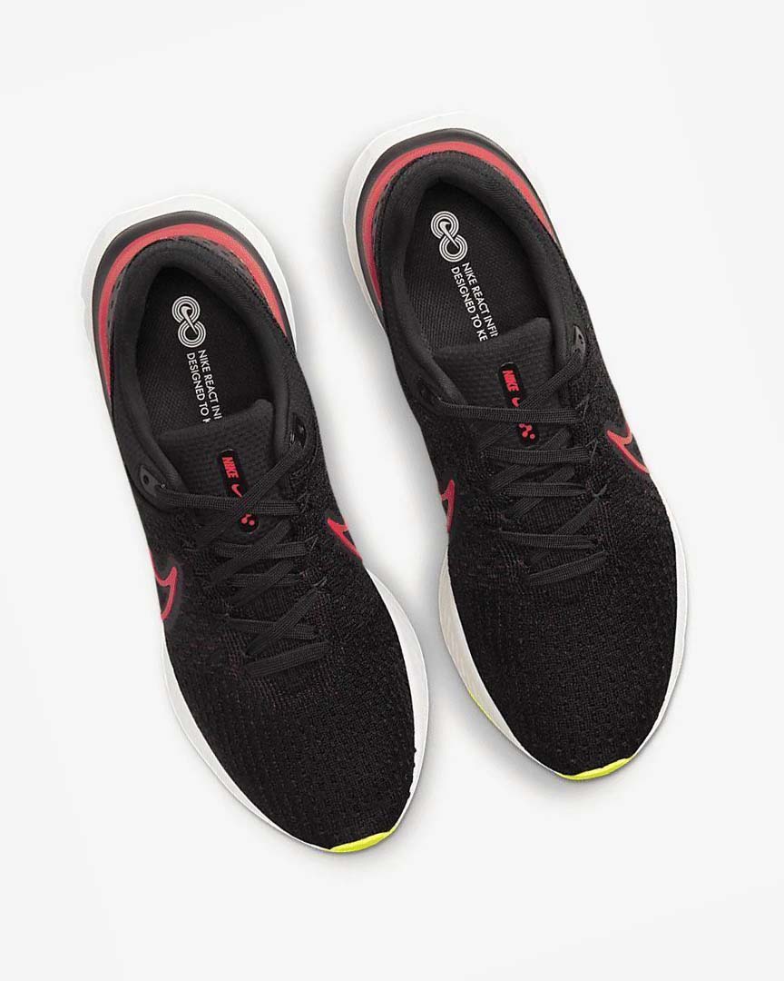 Zapatillas Running Nike React Infinity Run Flyknit 3 Hombre Negras Rojas Rojas | AR4978