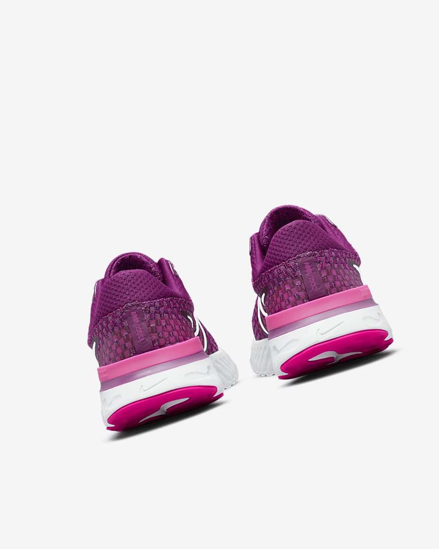 Zapatillas Running Nike React Infinity Run Flyknit 3 Mujer Burdeos Claro Rosas Blancas | AR5487