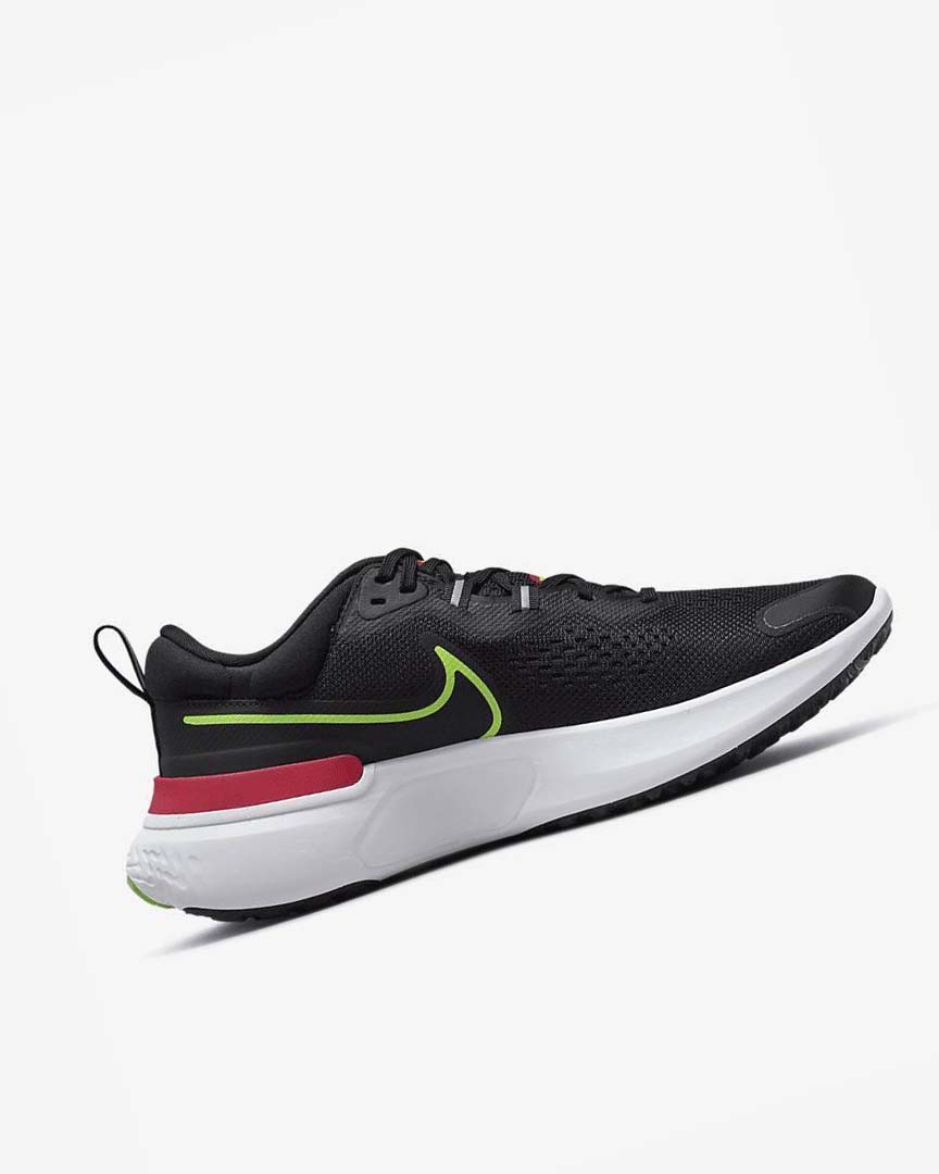 Zapatillas Running Nike React Miler 2 Hombre Negras Rojas Blancas Verde | AR2239