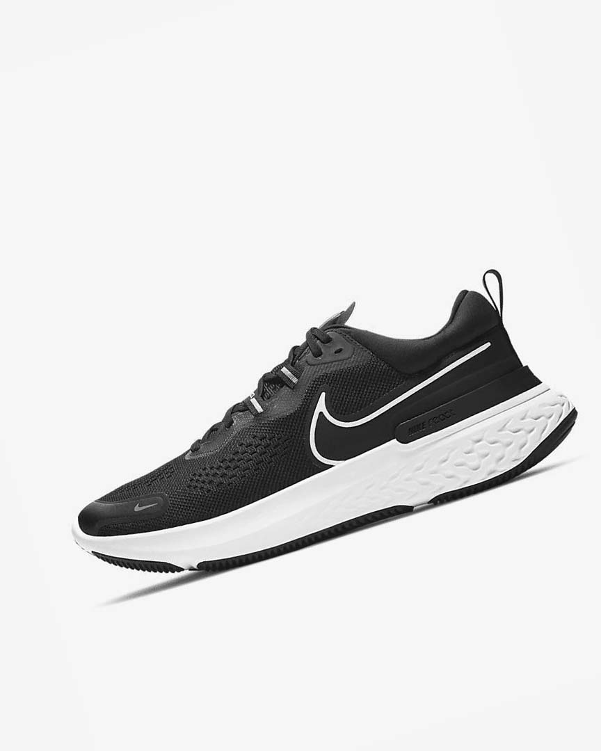 Zapatillas Running Nike React Miler 2 Hombre Negras Gris Blancas | AR4544