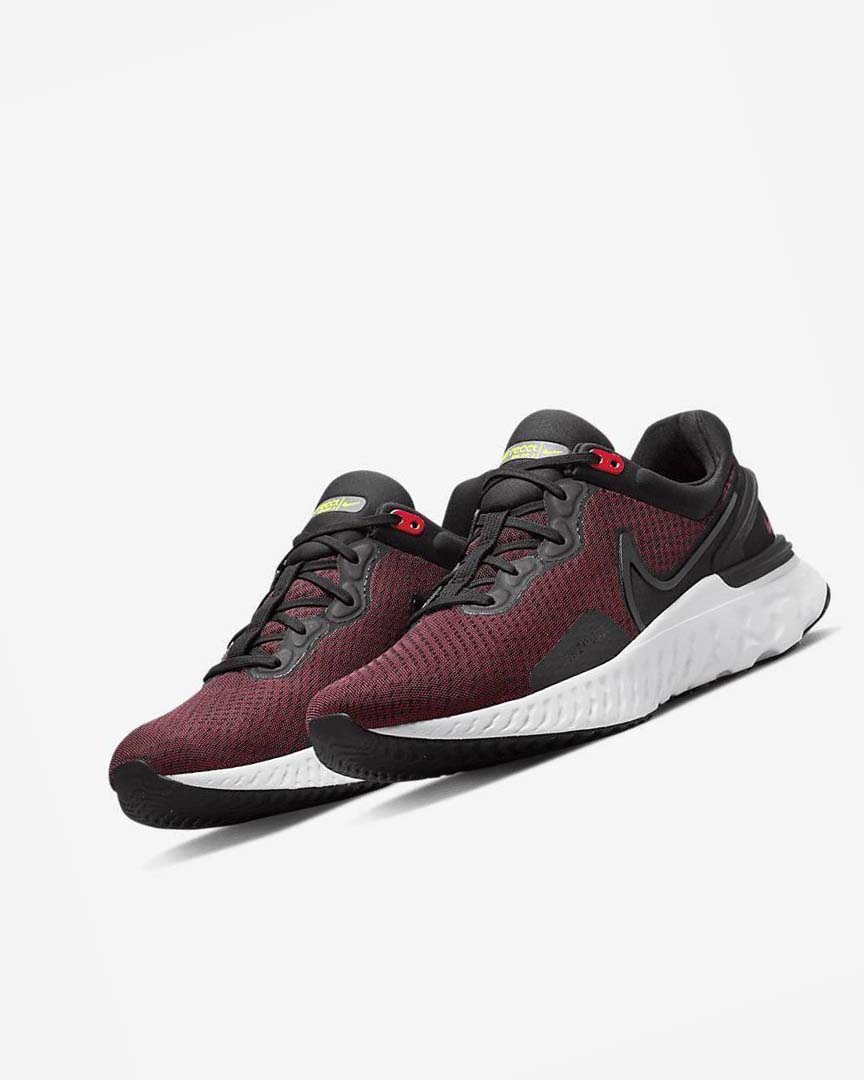 Zapatillas Running Nike React Miler 3 Hombre Negras Rojas Blancas | AR5366