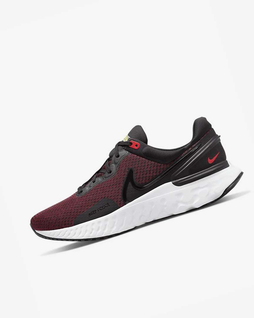 Zapatillas Running Nike React Miler 3 Hombre Negras Rojas Blancas | AR5366