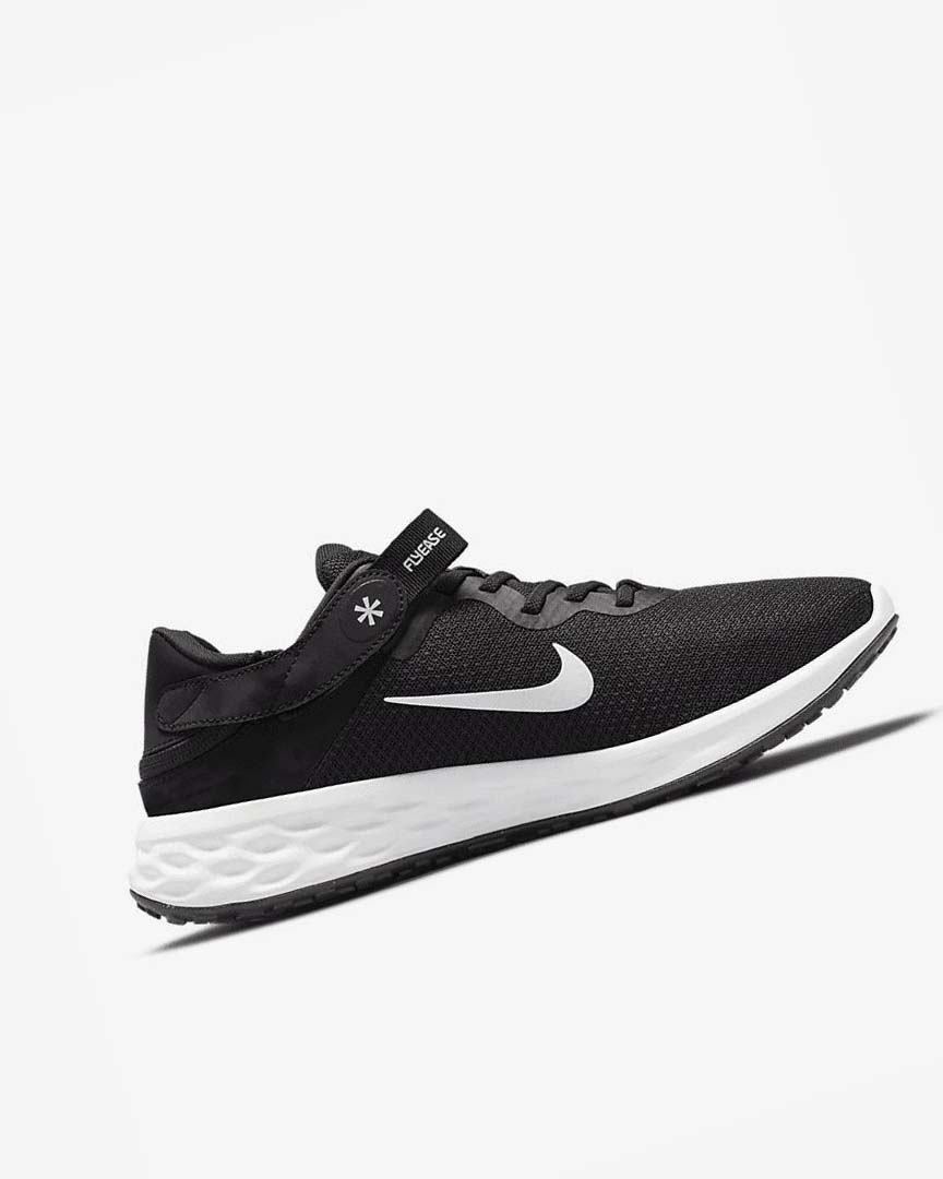 Zapatillas Running Nike Revolution 6 FlyEase Next Nature Hombre Negras Gris Blancas | AR2495