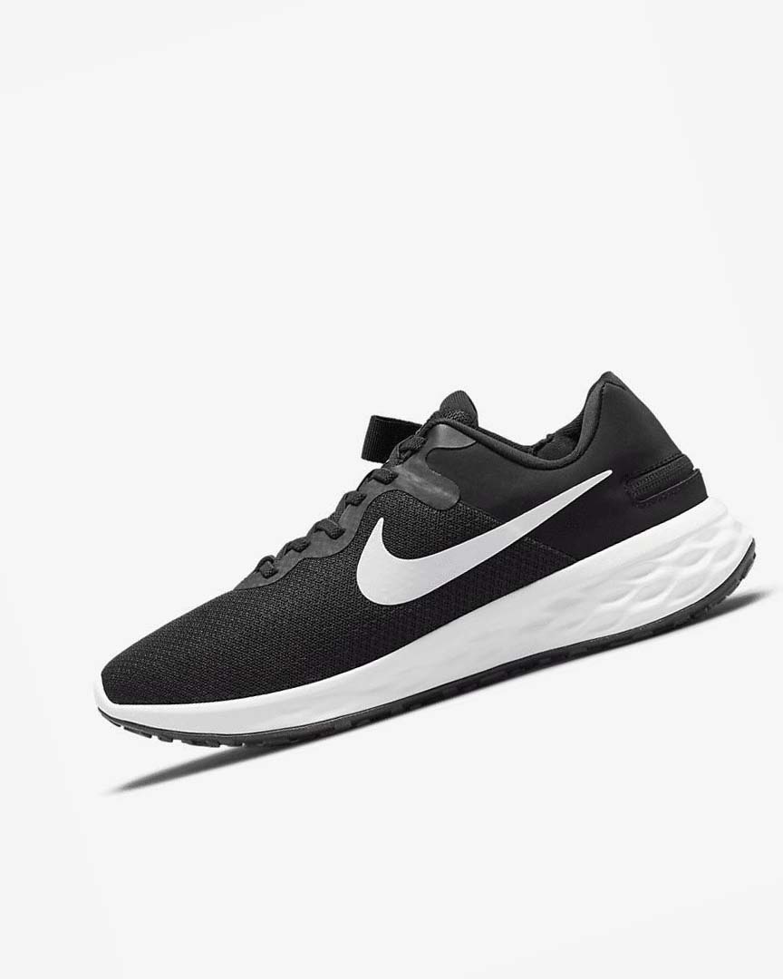 Zapatillas Running Nike Revolution 6 FlyEase Next Nature Hombre Negras Gris Blancas | AR2495