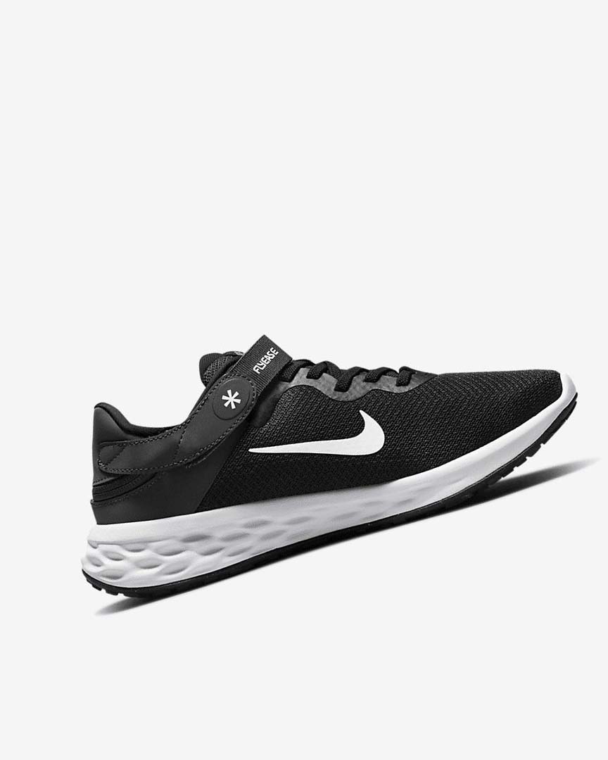 Zapatillas Running Nike Revolution 6 FlyEase Next Nature Mujer Negras Gris Oscuro Gris Blancas | AR4591