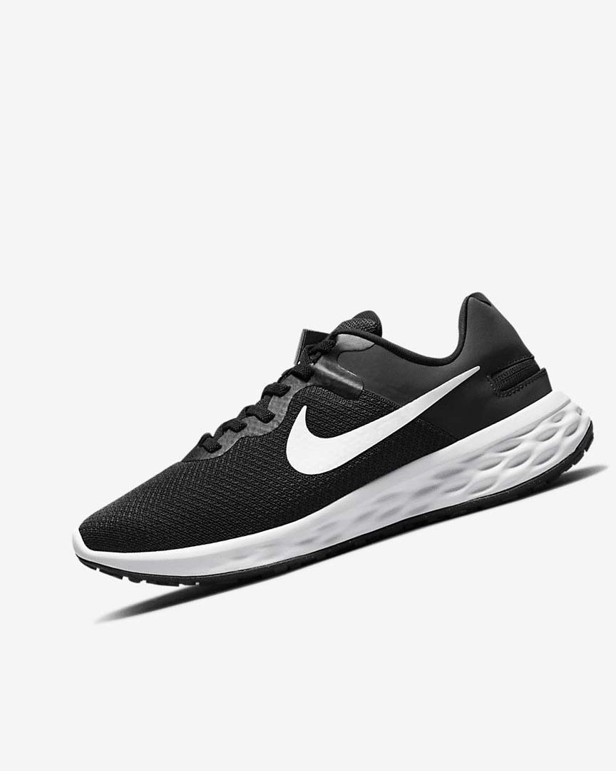 Zapatillas Running Nike Revolution 6 FlyEase Next Nature Mujer Negras Gris Oscuro Gris Blancas | AR4591