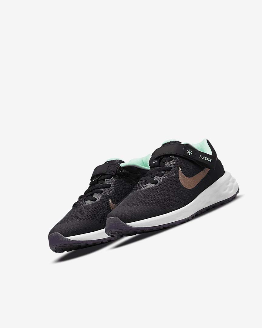 Zapatillas Running Nike Revolution 6 FlyEase Niña Negras Verde Menta Moradas Metal Rojas Marrones | AR4742