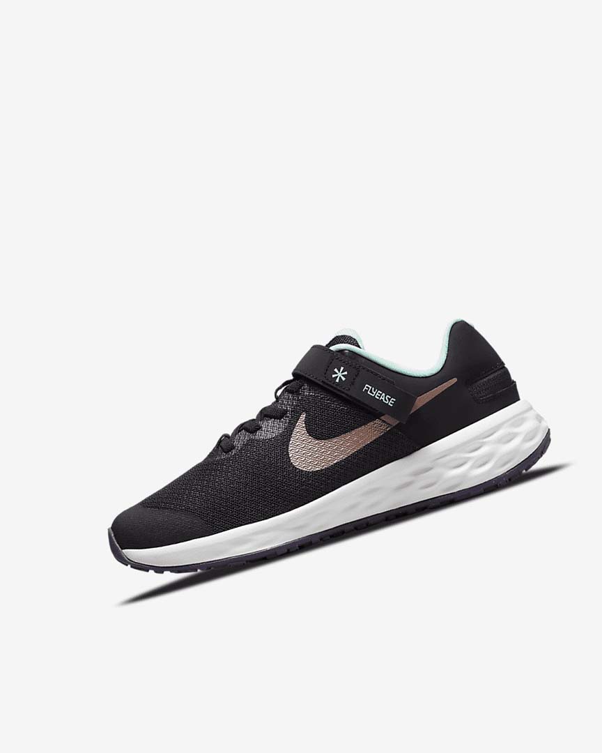 Zapatillas Running Nike Revolution 6 FlyEase Niña Negras Verde Menta Moradas Metal Rojas Marrones | AR4742