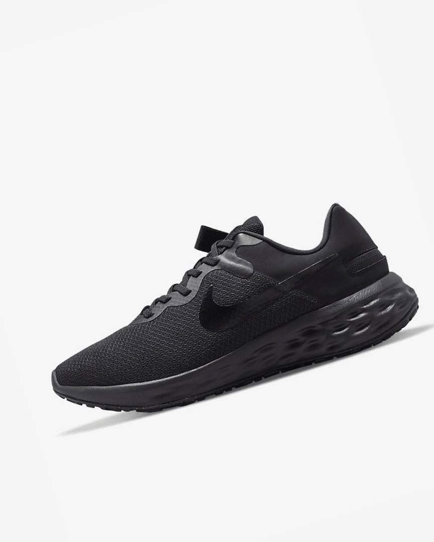 Zapatillas Running Nike Revolution 6 FlyEase Next Nature Hombre Negras Gris Oscuro Negras | AR4909