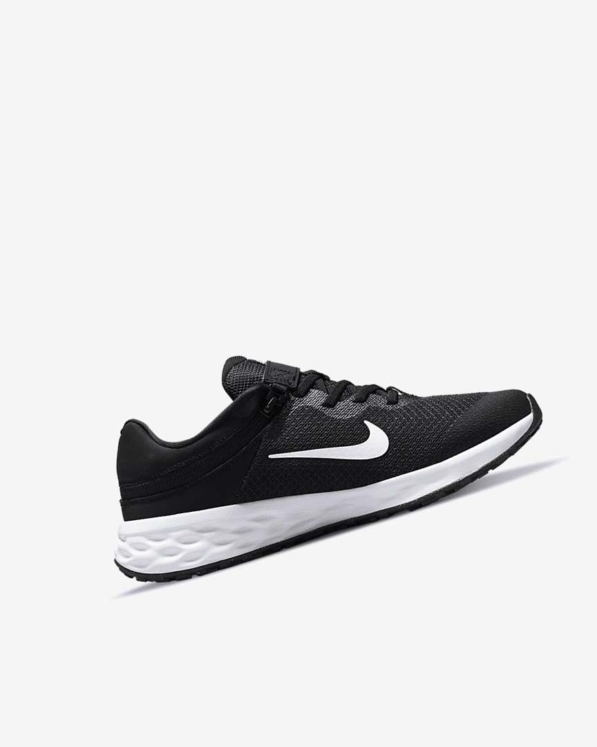 Zapatillas Running Nike Revolution 6 FlyEase Niño Negras Gris Oscuro Blancas | AR4923