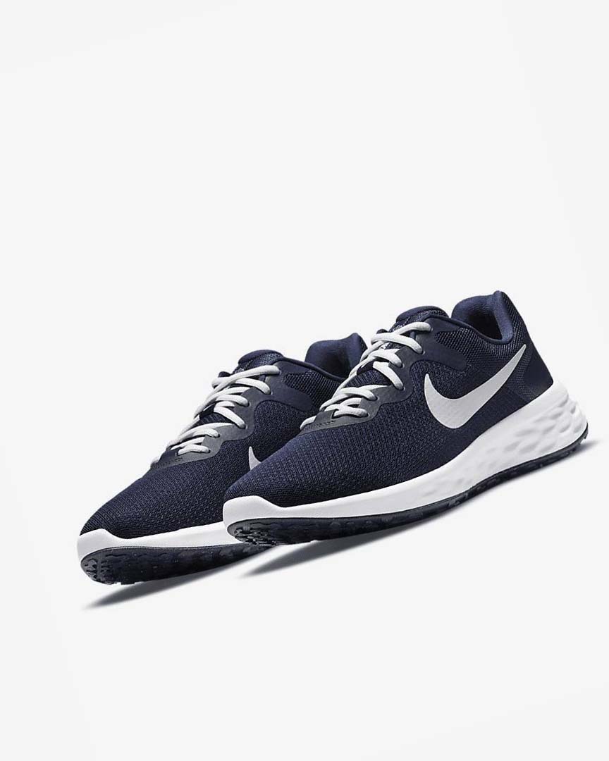 Zapatillas Running Nike Revolution 6 Next Nature Hombre Azul Marino Obsidian Blancas | AR2872