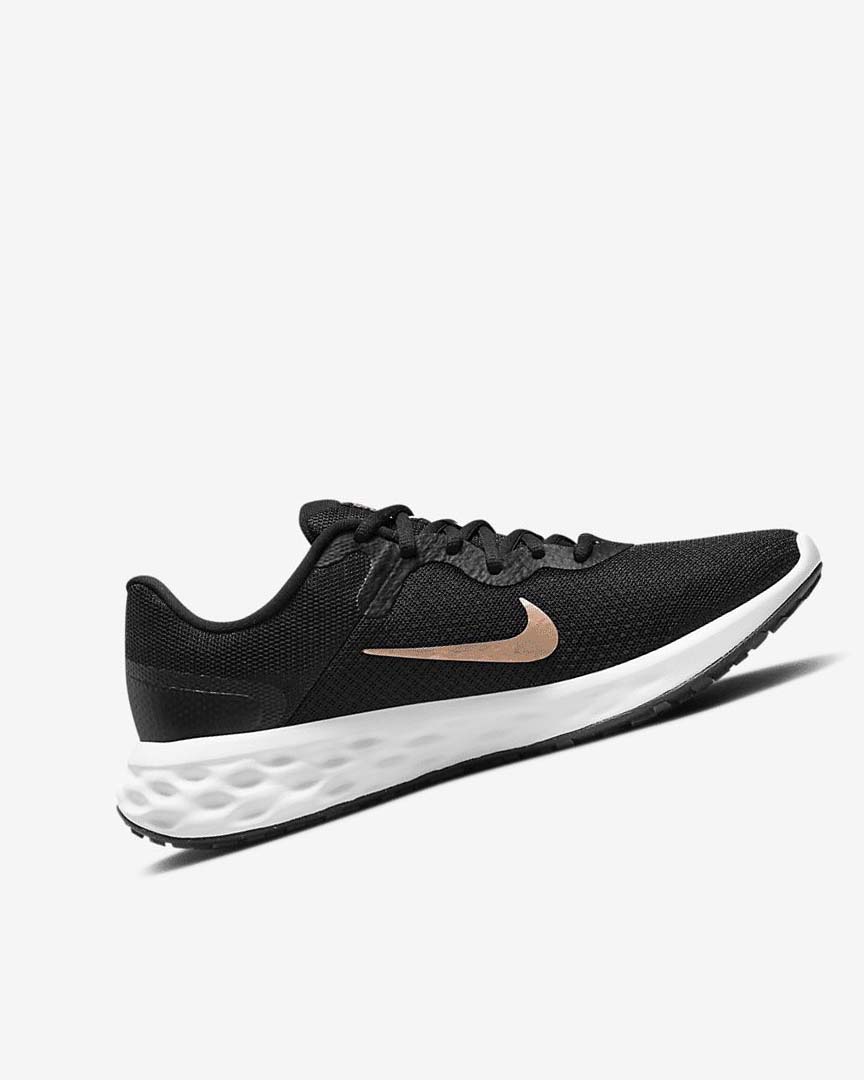 Zapatillas Running Nike Revolution 6 Next Nature Mujer Negras Blancas Metal Cobra | AR5583