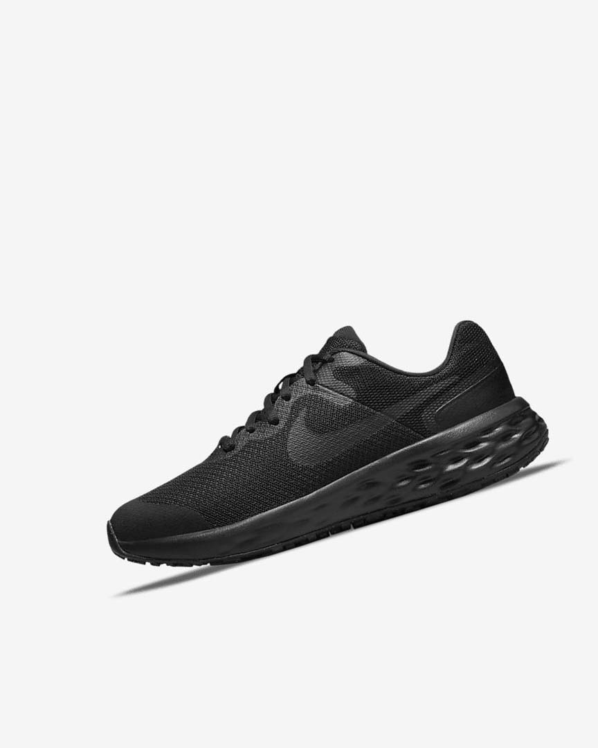 Zapatillas Running Nike Revolution 6 Niño Negras Gris Oscuro Negras | AR2372