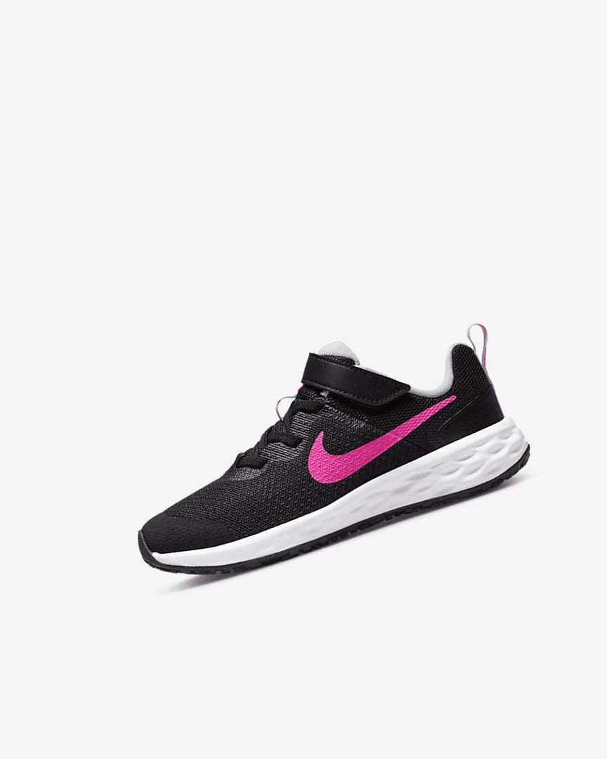 Zapatillas Running Nike Revolution 6 Niño Negras Rosas Rosas | AR2391