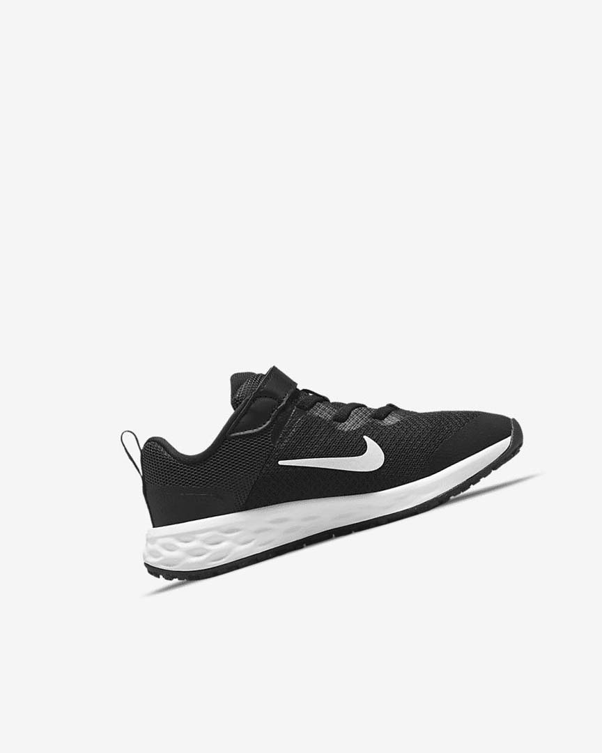 Zapatillas Running Nike Revolution 6 Niño Negras Gris Oscuro Blancas | AR4894