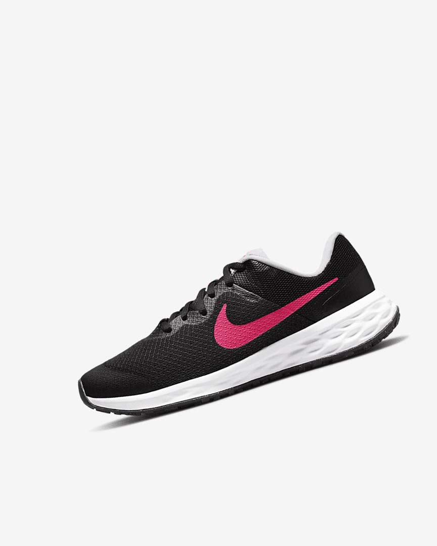 Zapatillas Running Nike Revolution 6 Niño Negras Rosas Rosas | AR4902