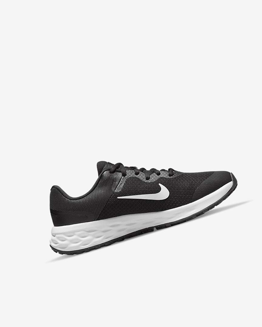 Zapatillas Running Nike Revolution 6 Niña Negras Gris Oscuro Blancas | AR5573