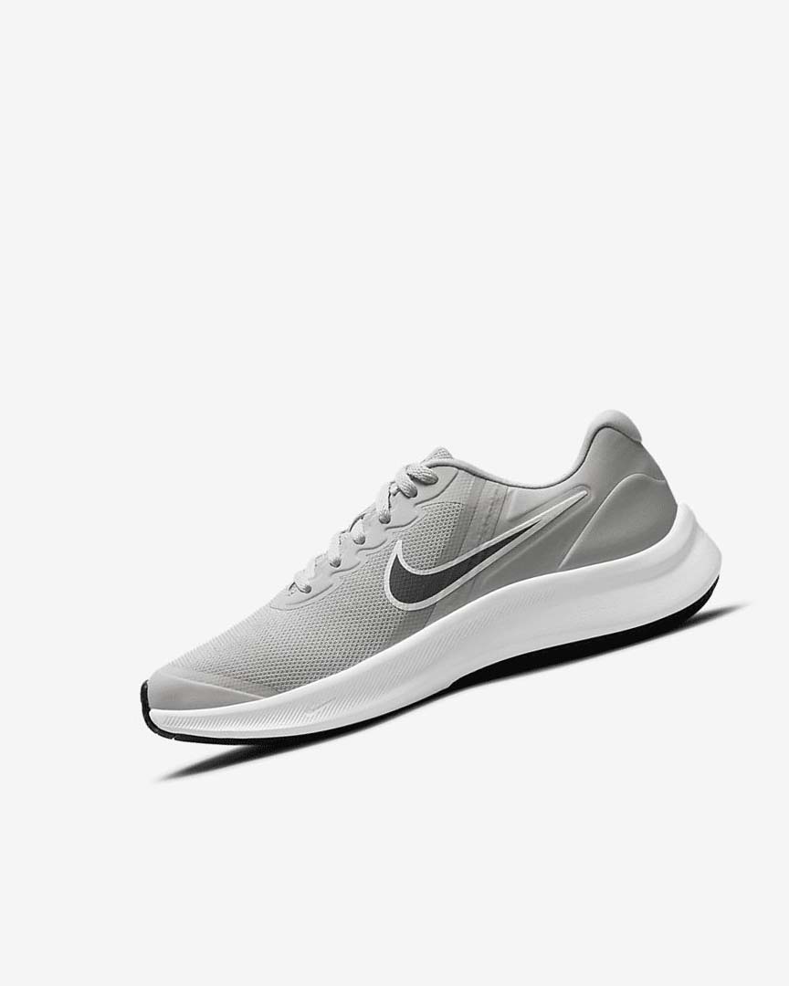 Zapatillas Running Nike Star Runner 3 Niño Gris Claro Gris Negras | AR1196