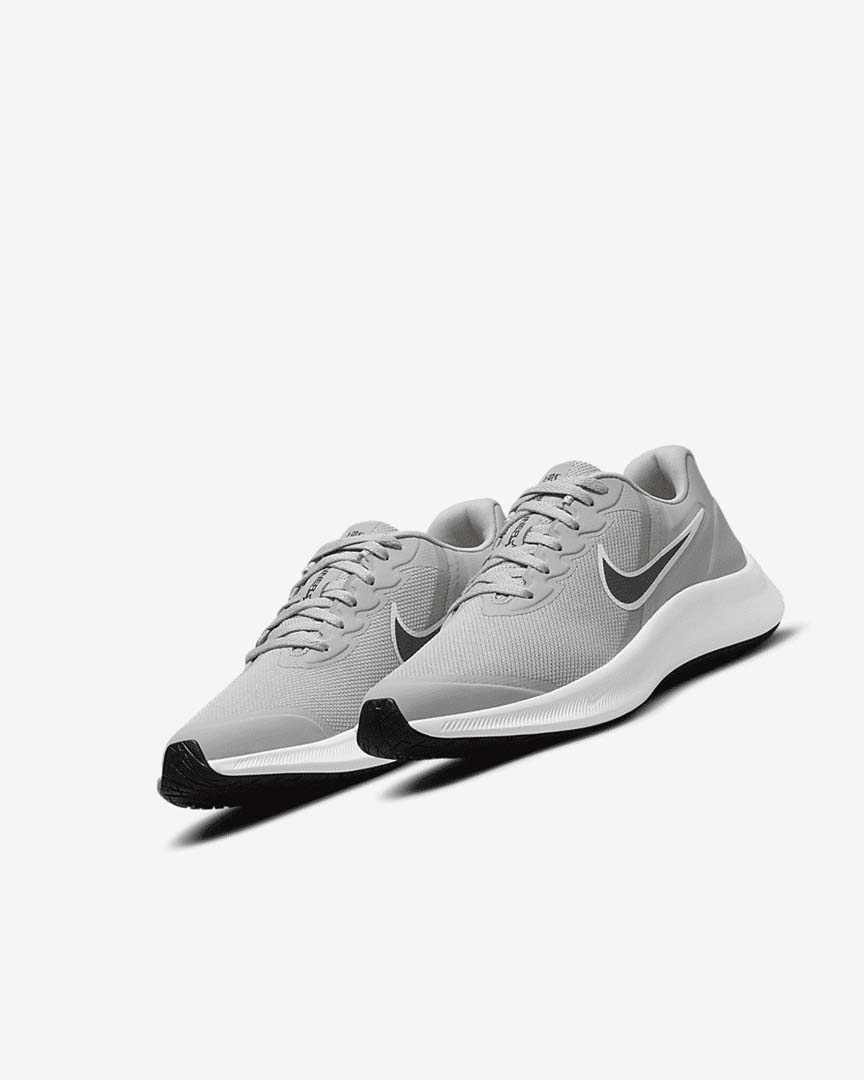 Zapatillas Running Nike Star Runner 3 Niña Gris Claro Gris Negras | AR2671