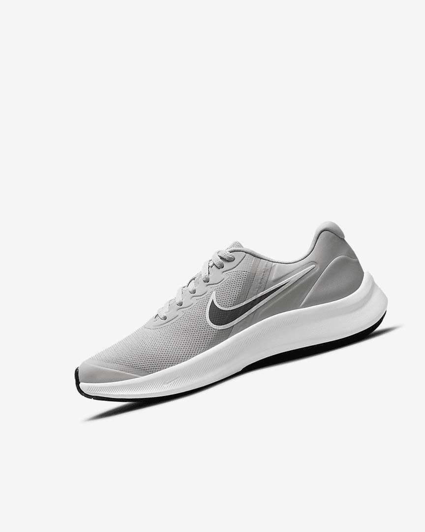 Zapatillas Running Nike Star Runner 3 Niña Gris Claro Gris Negras | AR2671