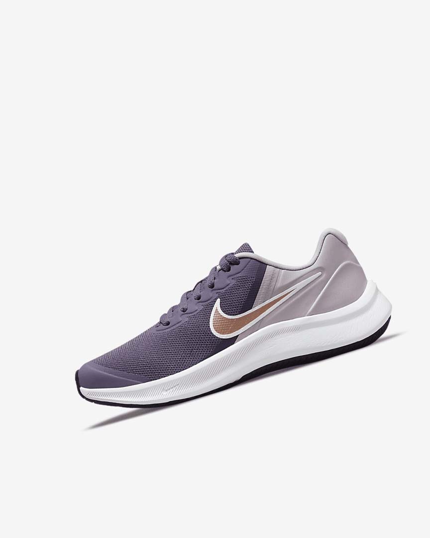 Zapatillas Running Nike Star Runner 3 Niña Moradas Gris Metal Rojas Marrones | AR2757