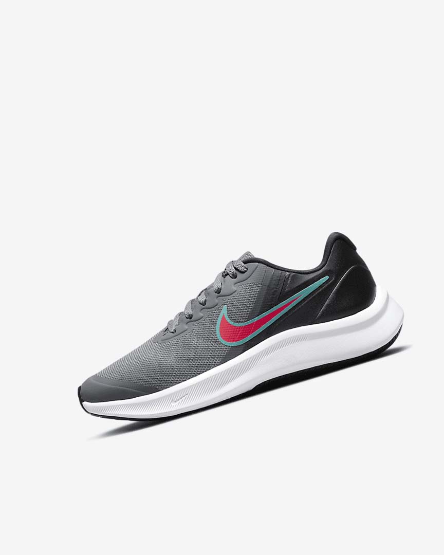 Zapatillas Running Nike Star Runner 3 Niña Gris Negras Rojas | AR2910