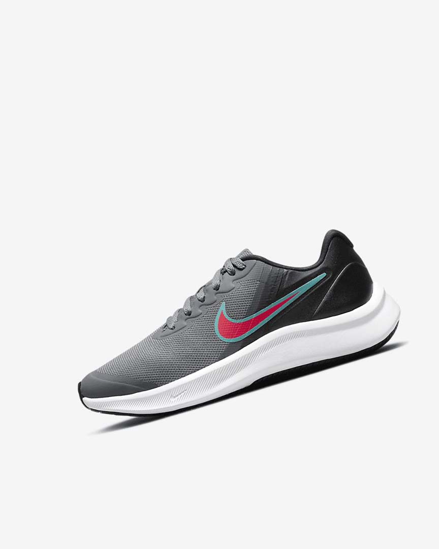 Zapatillas Running Nike Star Runner 3 Niño Gris Negras Rojas | AR5181