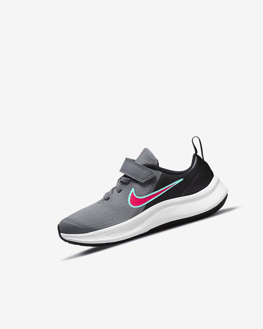 Zapatillas Running Nike Star Runner 3 Niña Gris Negras Rojas | AR5269