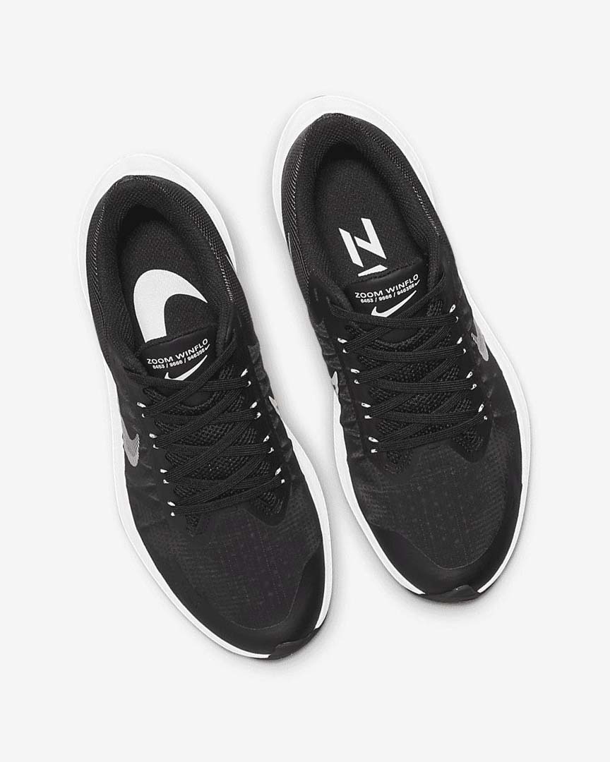 Zapatillas Running Nike Winflo 8 Mujer Negras Gris Oscuro Gris Claro Blancas | AR2297